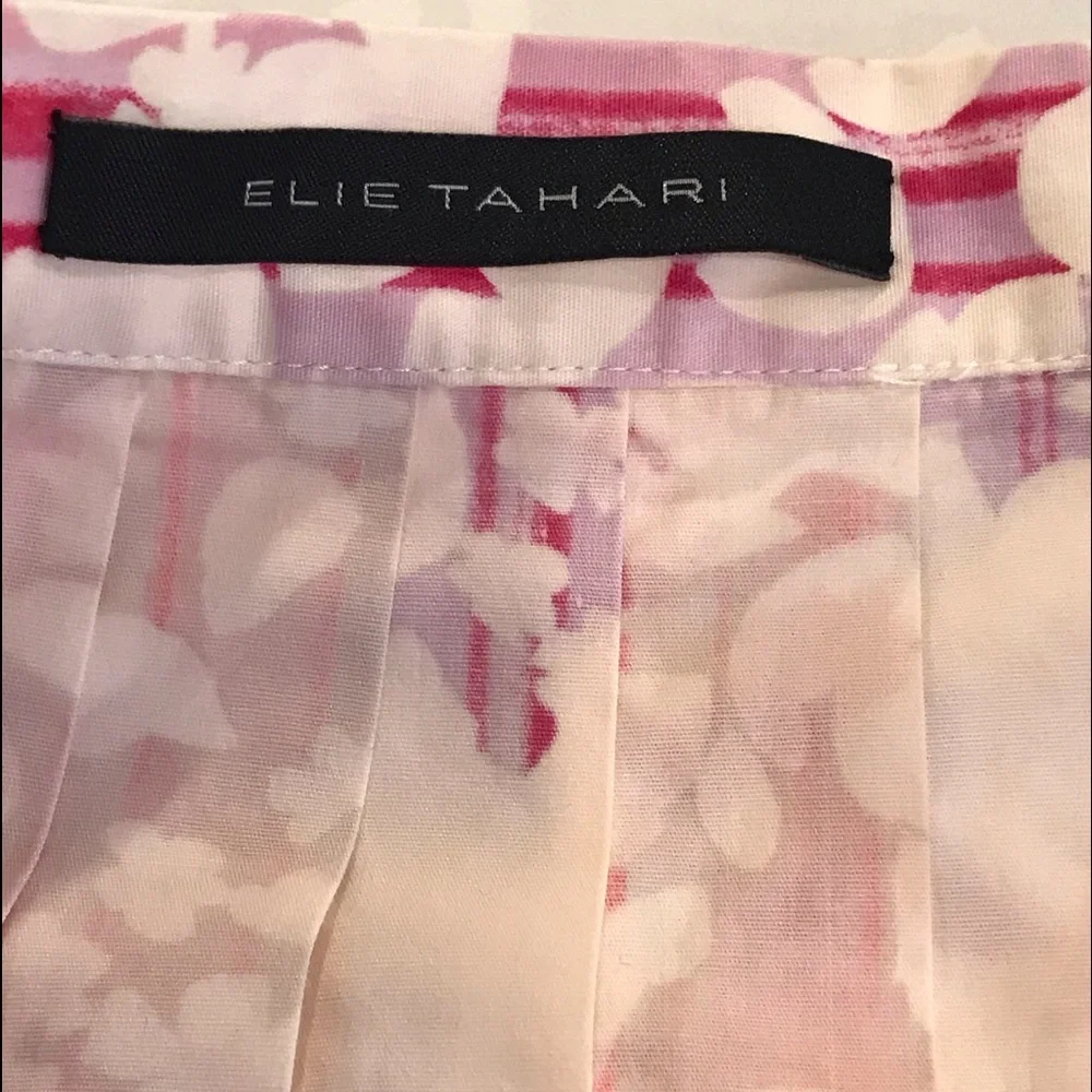 Elie Tahari Spring Summer Pink Cotton Skirt - Picture 11 of 12